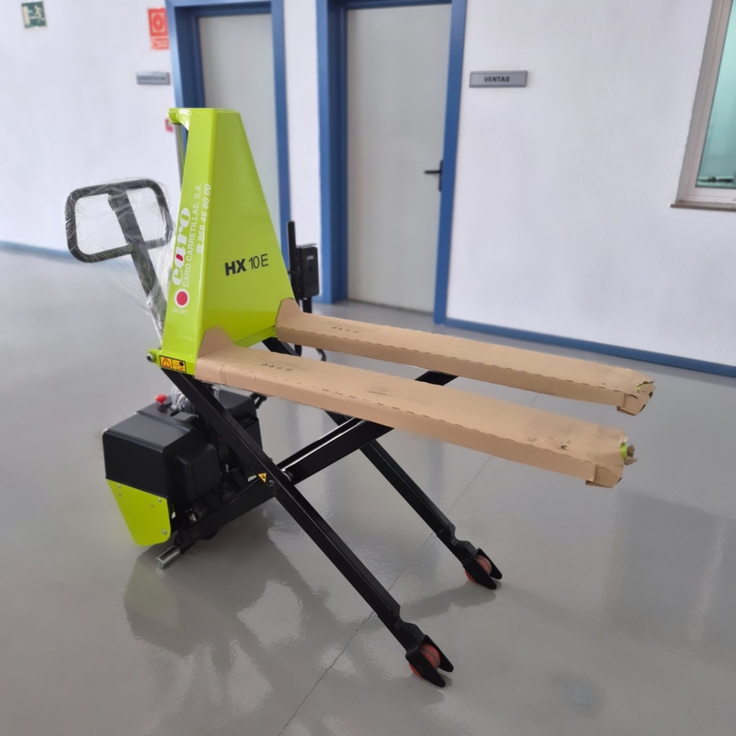 TRANSPALETA ELEVADORA TIJERA AUTOELEVACIÓN HX10E